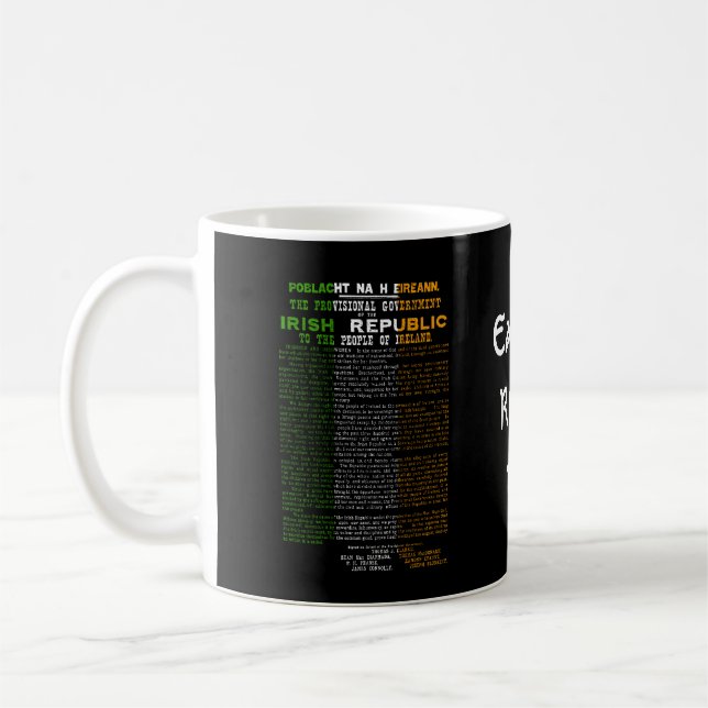 Taza De Café Pascua 1916 de levantamiento Proclaimation (Izquierda)