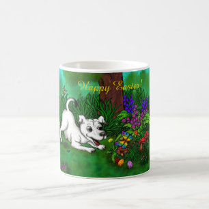 Taza De Café Pascua - Cachorro Capo y Mariposa