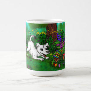 Taza De Café Pascua - Capo de cachorro y mariposa