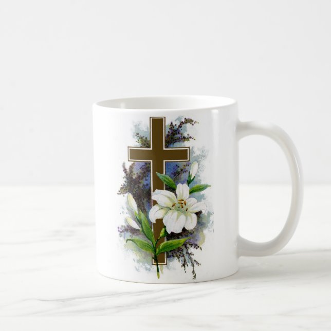 Taza De Café ~ Pascua cristiana Mug~ cruzado (Derecha)
