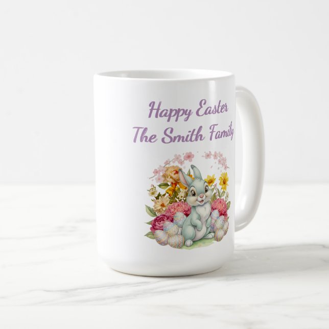 Taza De Café Pascua de Acuarela Linda (Anverso derecho)