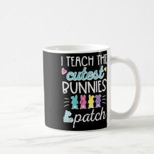 Taza De Café Pascua Enseño Parche de conejitos más lindos Profe