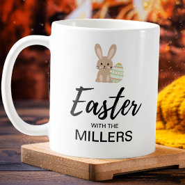 Taza De Café Pascua personalizada "con la familia" | Regalo