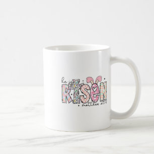 Taza De Café Pascua Se Levanta Jesús Cruce Cristianos Mujeres
