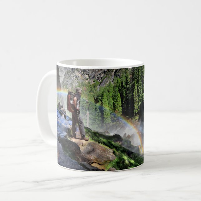 Taza De Café Paseador de caída vernal y detalle de arcoiris - Y (Anverso izquierdo)