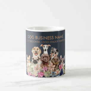 Taza De Café Paseador de perros Cuidador de mascotas Marrón Azu