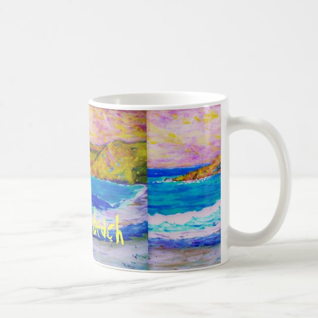 Taza De Café pasear por el arte playero (Derecha)