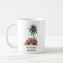 Pasear por las olas VW Campervan Mug