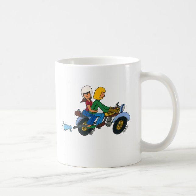 Taza De Café Paseo de la motocicleta (Derecha)
