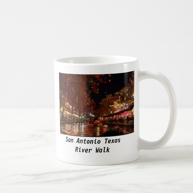 Taza De Café Paseo del río de San Antonio Tejas (Derecha)