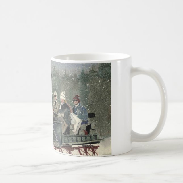 Taza De Café Paseo del trineo, Stowe Vermont (Derecha)