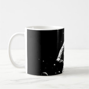 Taza De Café Paseo en bicicleta del astronauta cósmico aventura