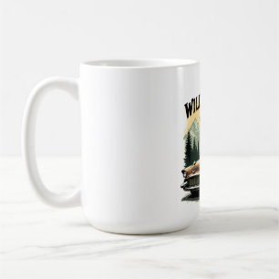 Taza De Café Paseo en coche clásico vintage Lobo Aullador