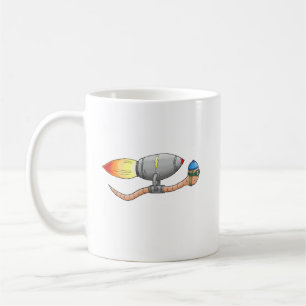 Taza De Café Paseo en Cohete del Lombriz