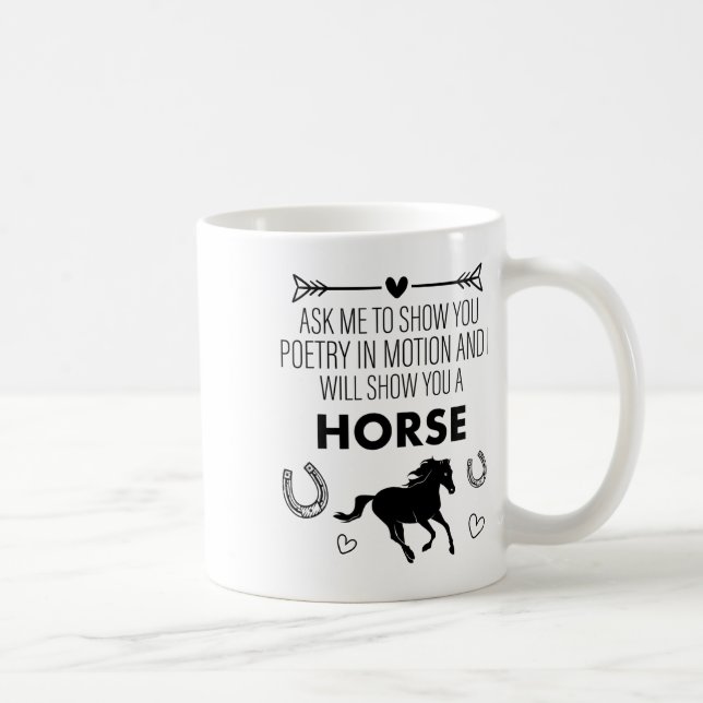 Taza De Café Paseo Pídeme Que Te Muestre Vaultin Ecuestre (Derecha)