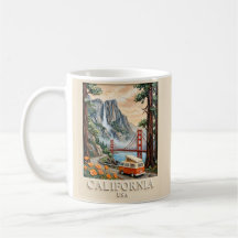 Paseo por California Textura de Paisaje Vintage 3D