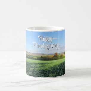 Taza De Café Paseo por el campo de otoño - Acción de Gracias pe