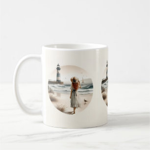 Taza De Café Paseo por el faro marítimo