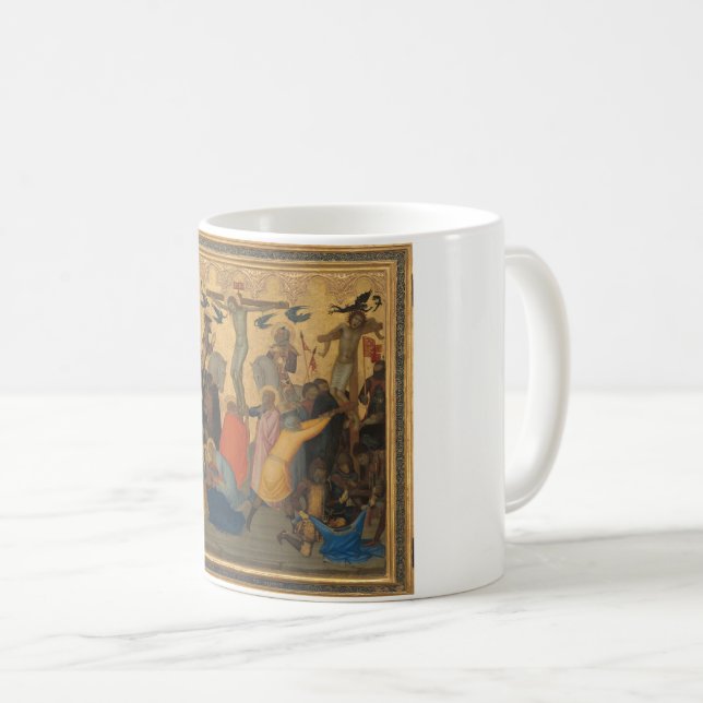 Taza De Café Pasión de la pintura de crucifixión de Jesucristo (Anverso derecho)