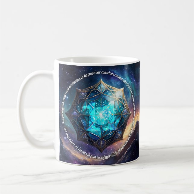 Taza De Café Paso 11 Lema de recuperación Mug (Izquierda)