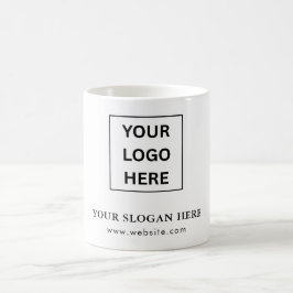 Taza De Café Paso del logotipo comercial y visualización de eve