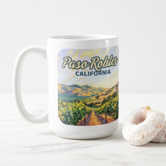 Taza De Café Paso Robles California Vineyard Costa Central (Con donut)