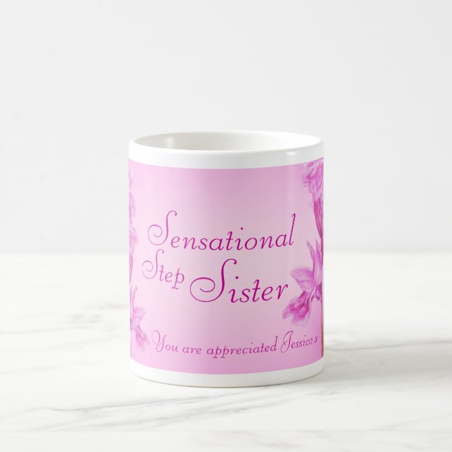Taza De Café Paso Sensacional Hermana Orquídea de lila gracias  (Centro)