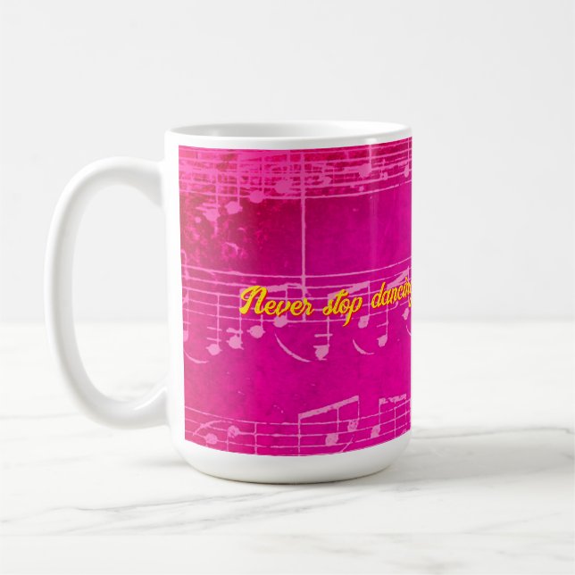 Taza De Café Pasos Musicales - Mug Con Encanto A La Cha-Cha (Izquierda)