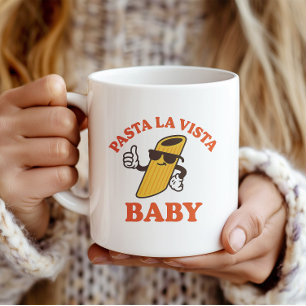 Taza De Café Pasta La Vista Funny   Regalo de un bollo italiano