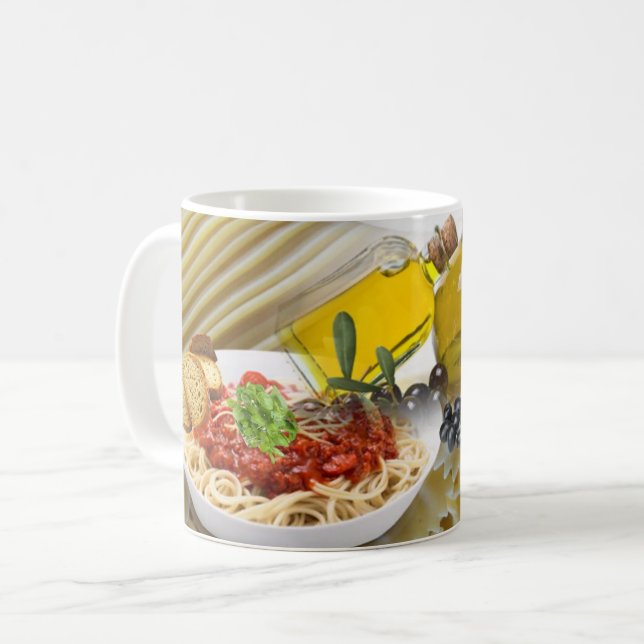 Taza De Café Pasta Red Sauce Olive Oil Mug (Anverso izquierdo)