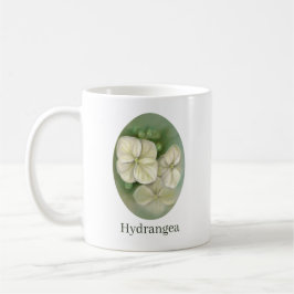 Taza De Café Pastel blanco crema suave Hydrangea Floral