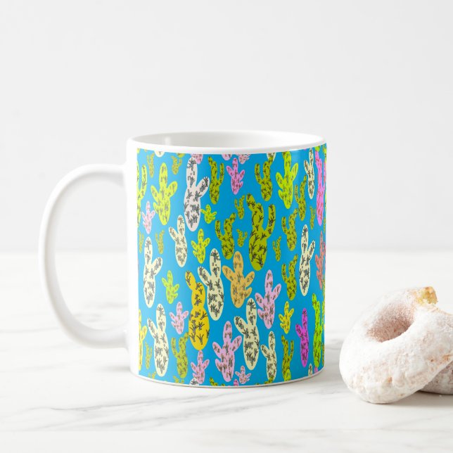 Taza De Café Pastel Cacti mug (Con donut)