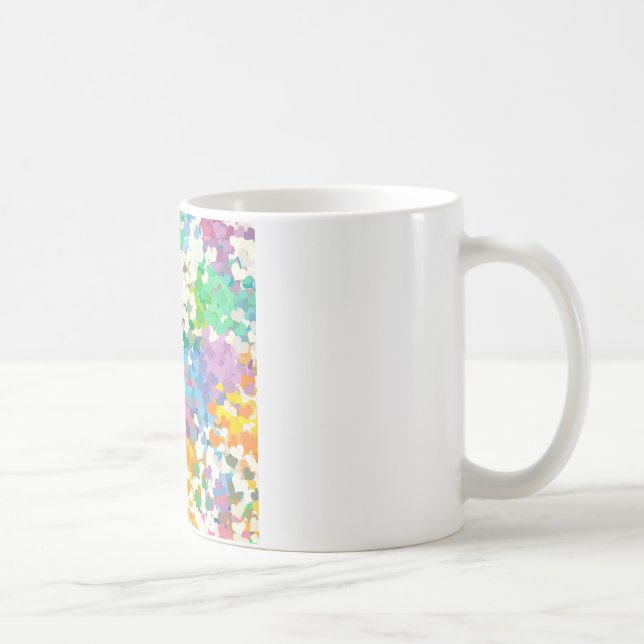 Taza De Café Pastel Confetti Hearts (Derecha)
