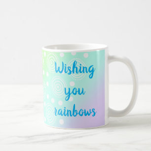 Taza De Café Pastel de arcoiris "Te deseo arcoiris" Mug