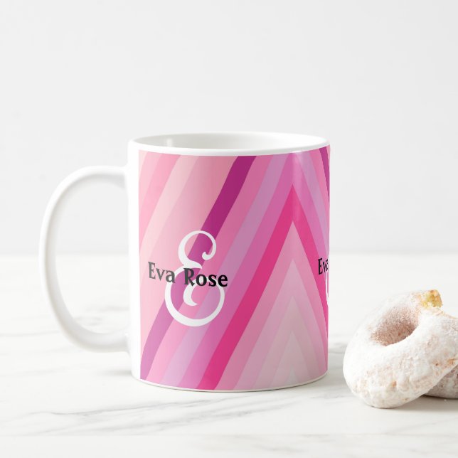 Taza De Café Pastel de banda rosa (Con donut)
