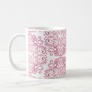 Taza De Café Pastel de café de Damasco Rosa Mug