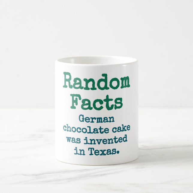 Taza De Café Pastel de chocolate alemán - Trivia Fact (Centro)