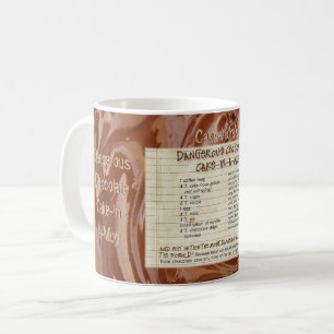 Taza De Café Pastel de chocolate en una receta para tazas, opci