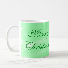 Taza De Café Pastel de color verde acuarela feliz navidad navid