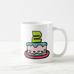 Taza De Café Pastel de cumpleaños de 2 años