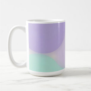 Taza De Café Pastel de Lavanda Blob Orgánico Abstracto