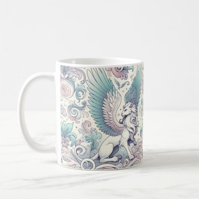 Taza De Café Pastel Fantasy Griffin (Izquierda)