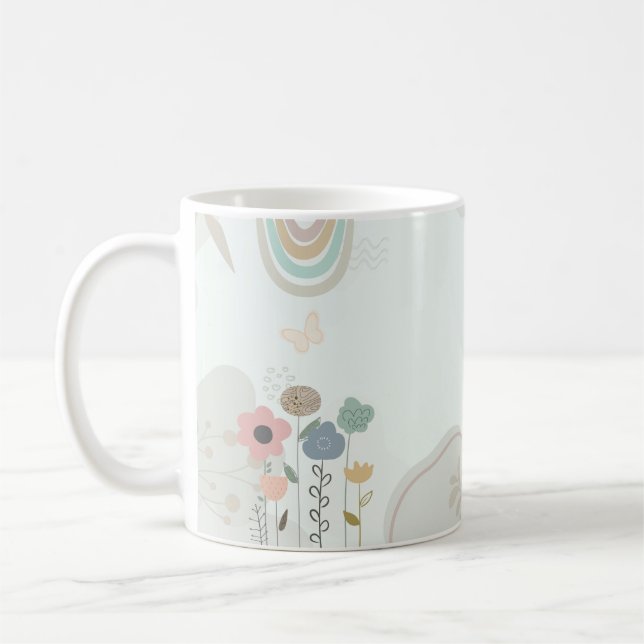 Taza De Café Pastel Floral Growth Mug (Izquierda)
