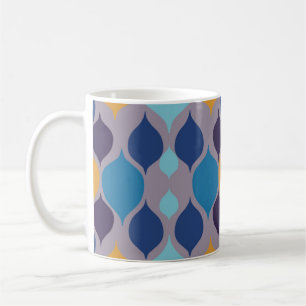 Taza De Café Pastel geométrico de mediados del siglo 1960