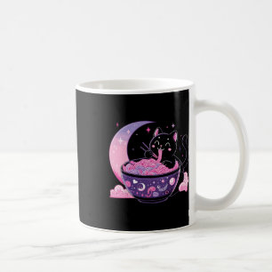 Taza De Café Pastel Gótico Estética Kawaii Gato Comer Ramen Noo