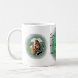 Taza De Café Pastel Green Watercolor Golden Retriever Custom