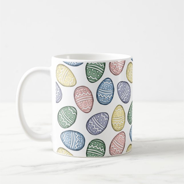 Taza De Café Pastel Huevos de Pascua Café Mug (Izquierda)