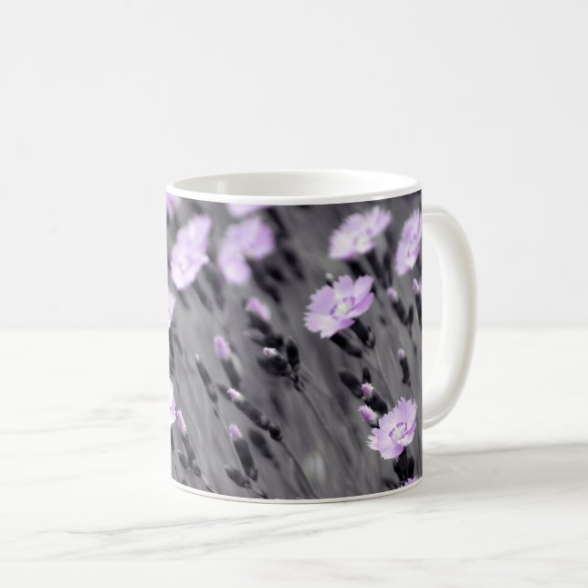 Taza De Café Pastel Lilac Wildflowers (Anverso derecho)
