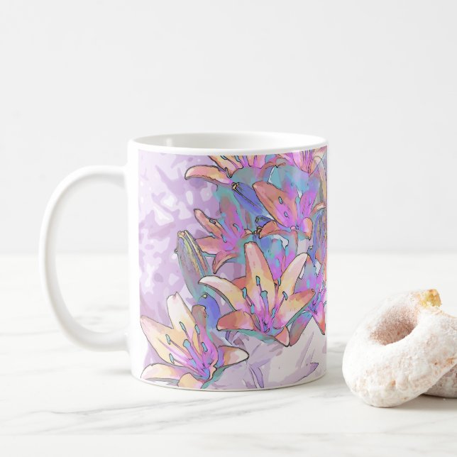 Taza De Café Pastel Lily Love (Con donut)