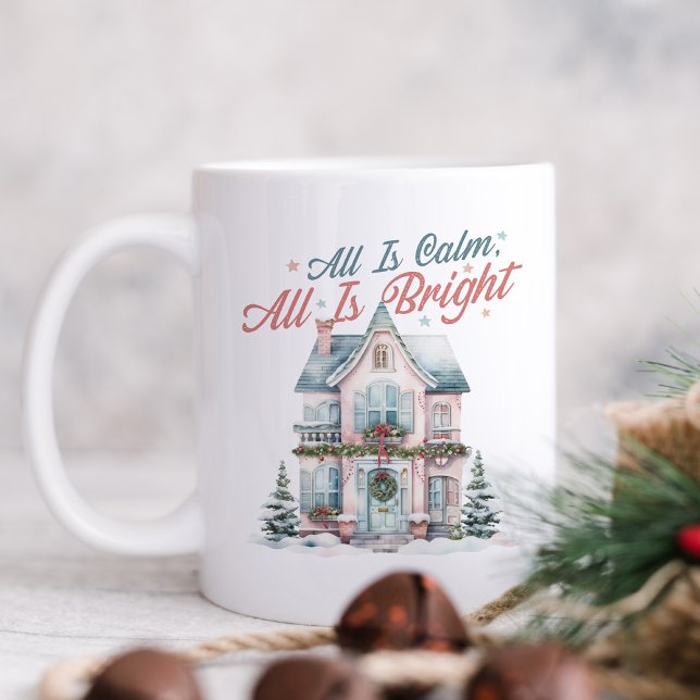 Taza De Café Pastel lindo Todo está tranquilo, todo es Navidade (Subido por el creador)